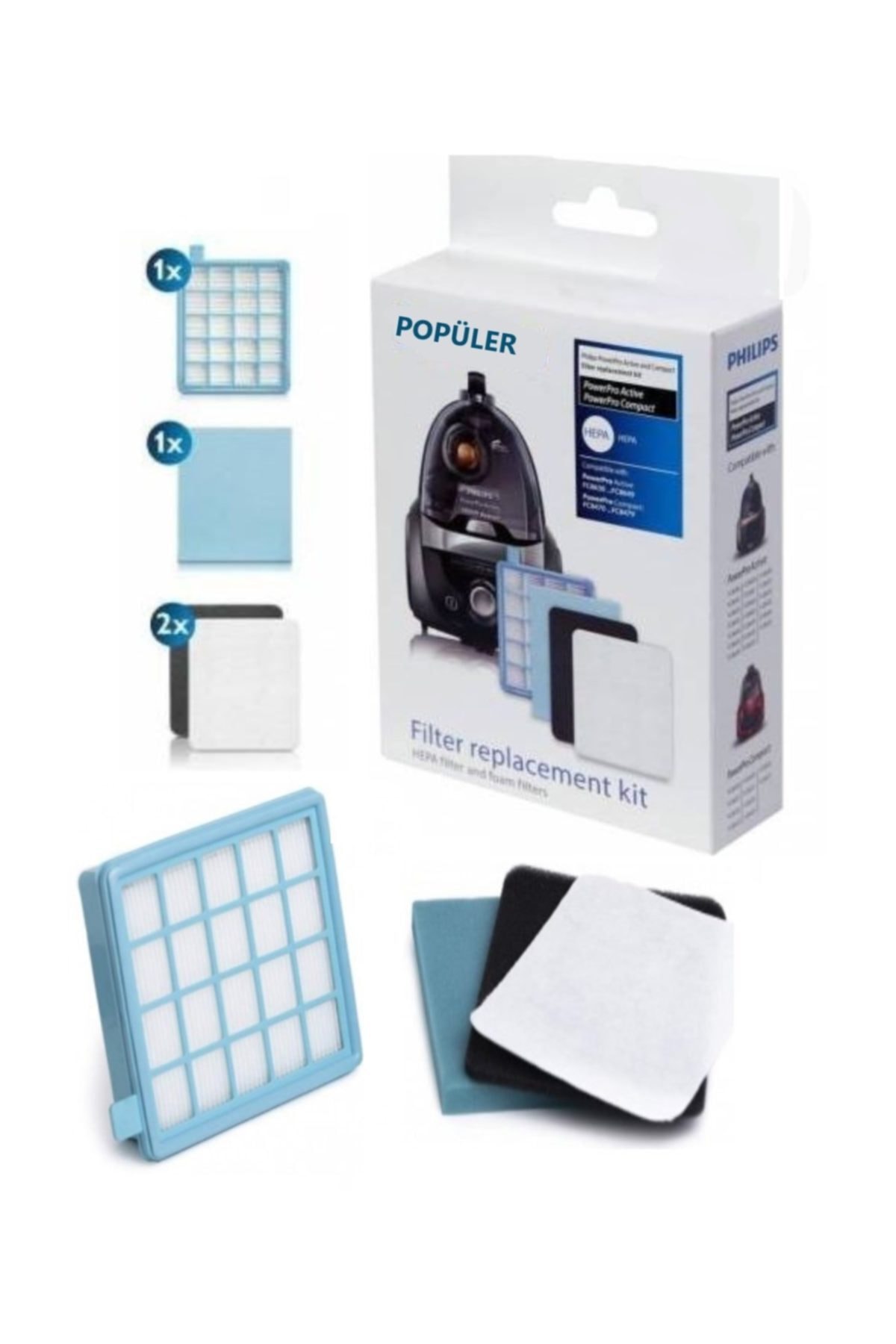 Philips%20Powerpro%20Compact%20Fc9323/07%20Hepa%20Filitre%20Seti